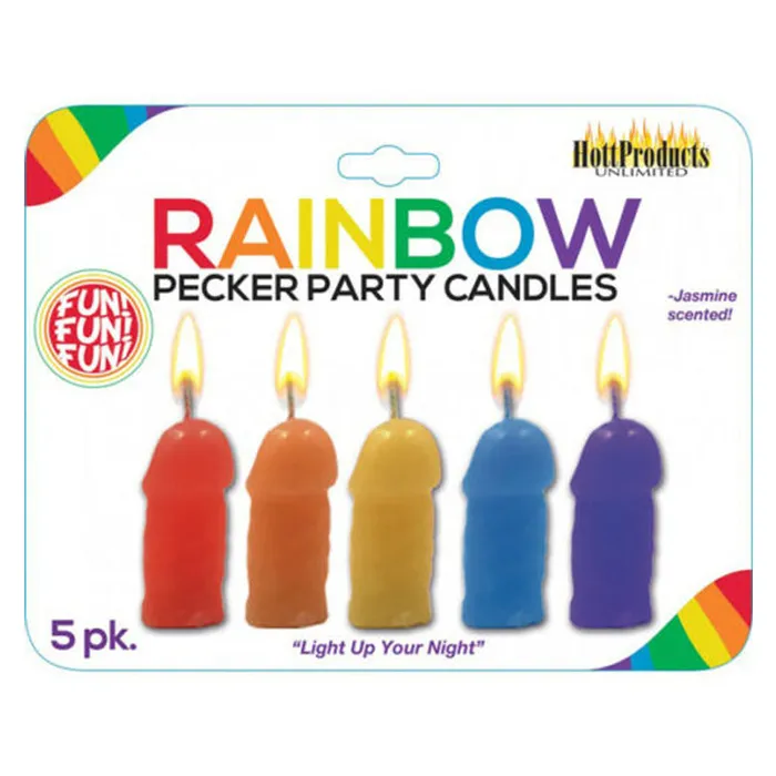 Hott Products Vibrators Pecker Party Candles Assorted Colors