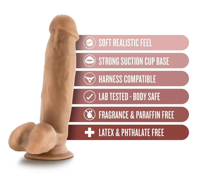 Dildos Dr Skin Dr Mark 7 Inch Dildo With Balls Tan Blush Dildos Dr Skin Dr Mark 7 Inch Dildo With Balls Tan Blush