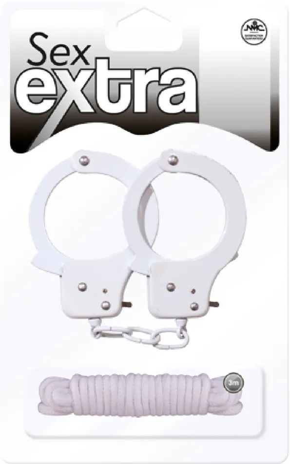 Couples Excellent Power Metal Cuffs Love Rope Kit Set White Sex Toy Adult Pleasure Couples Excellent Power Metal Cuffs Love Rope Kit Set White Sex Toy Adult Pleasure