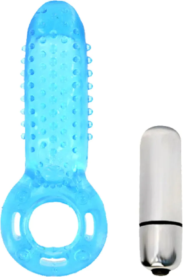 Couples XR Brands Bullet Cock Ring Blue Sex Toy Adult Pleasure