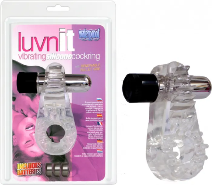Seven Creations Couples Luvn It Vibrating Cockring Clear Sex Toy Adult Pleasure