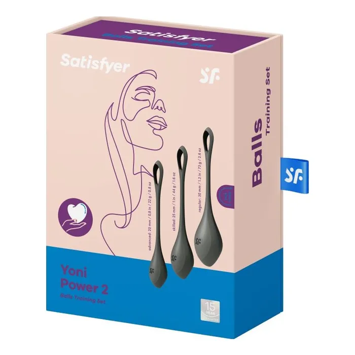 Satisfyer Yoni Power Balls 2 Black 3 Pc Set Vibrant Vibes Australia Quality Sex Toys Great Prices Anal