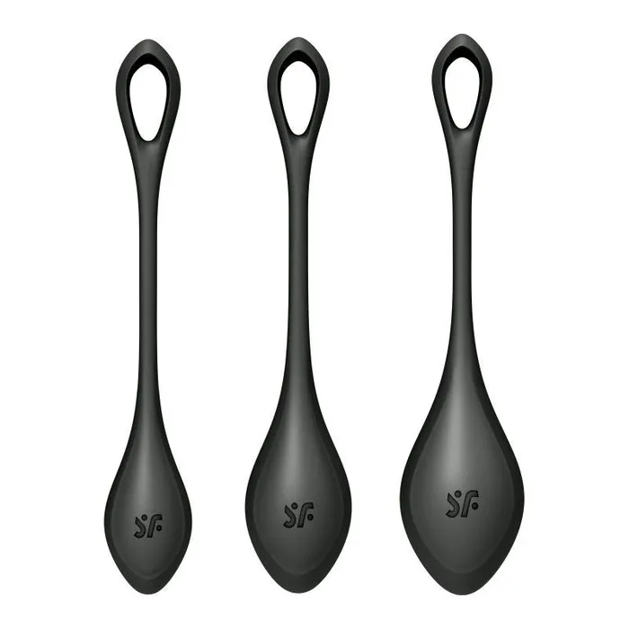 Satisfyer Yoni Power Balls 2 Black 3 Pc Set Vibrant Vibes Australia Quality Sex Toys Great Prices Anal