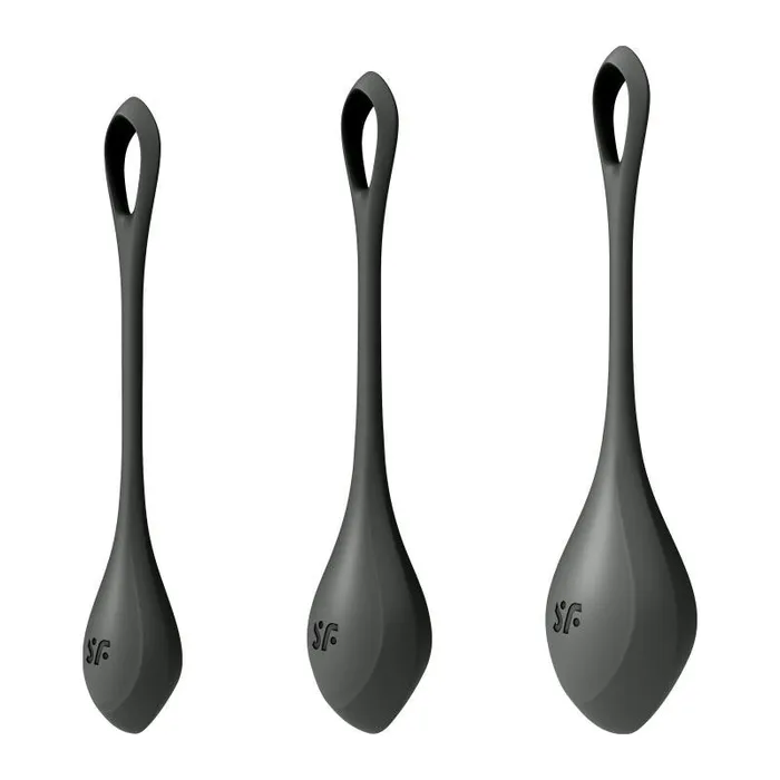 Satisfyer Yoni Power Balls 2 Black 3 Pc Set Vibrant Vibes Australia Quality Sex Toys Great Prices Anal