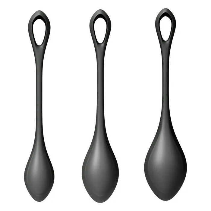 Satisfyer Yoni Power Balls 2 Black 3 Pc Set Vibrant Vibes Australia Quality Sex Toys Great Prices Anal