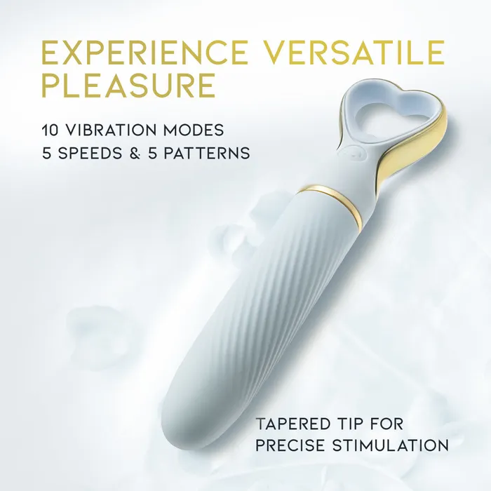 Female Sex Toys Delice By Blush Heartthrob Silicone Bullet Vibrator With HeartShaped Handle Something Blue Blush