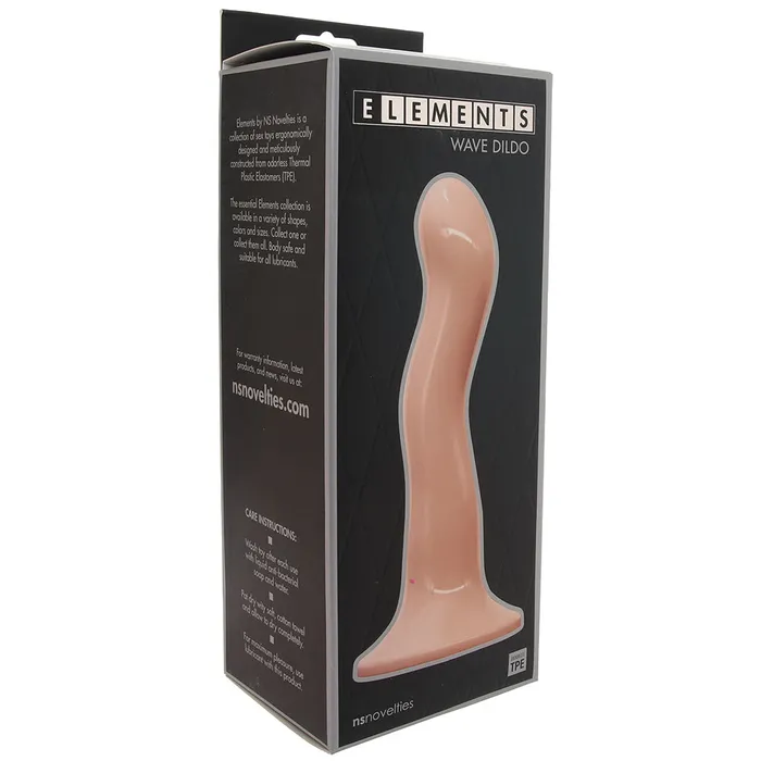 Female Sex Toys ns novelties Elements Wave Suction Based Dildo in White Female Sex Toys ns novelties Elements Wave Suction Based Dildo in White