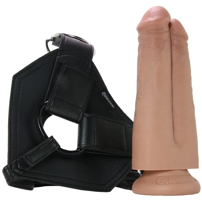 Female Sex Toys Pipedream King Cock Harness with 7 Two Cocks One Hole in Caramel Female Sex Toys Pipedream King Cock Harness with 7 Two Cocks One Hole in Caramel
